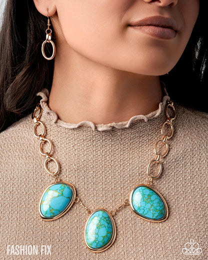 Firmly Grounded - gold - Paparazzi necklace