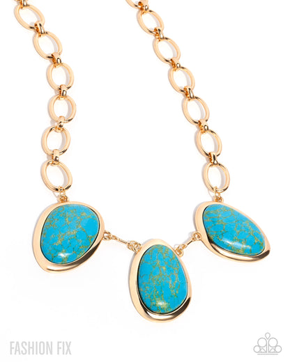 Firmly Grounded - gold - Paparazzi necklace