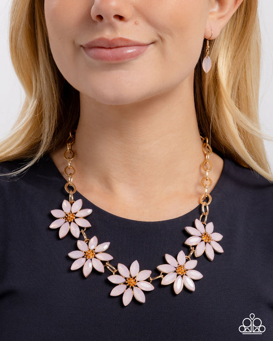 First Date Flowers - pink - Paparazzi necklace