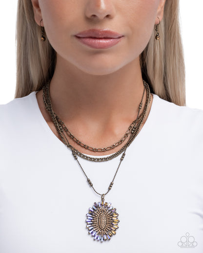 Fitting In - brass - Paparazzi necklace