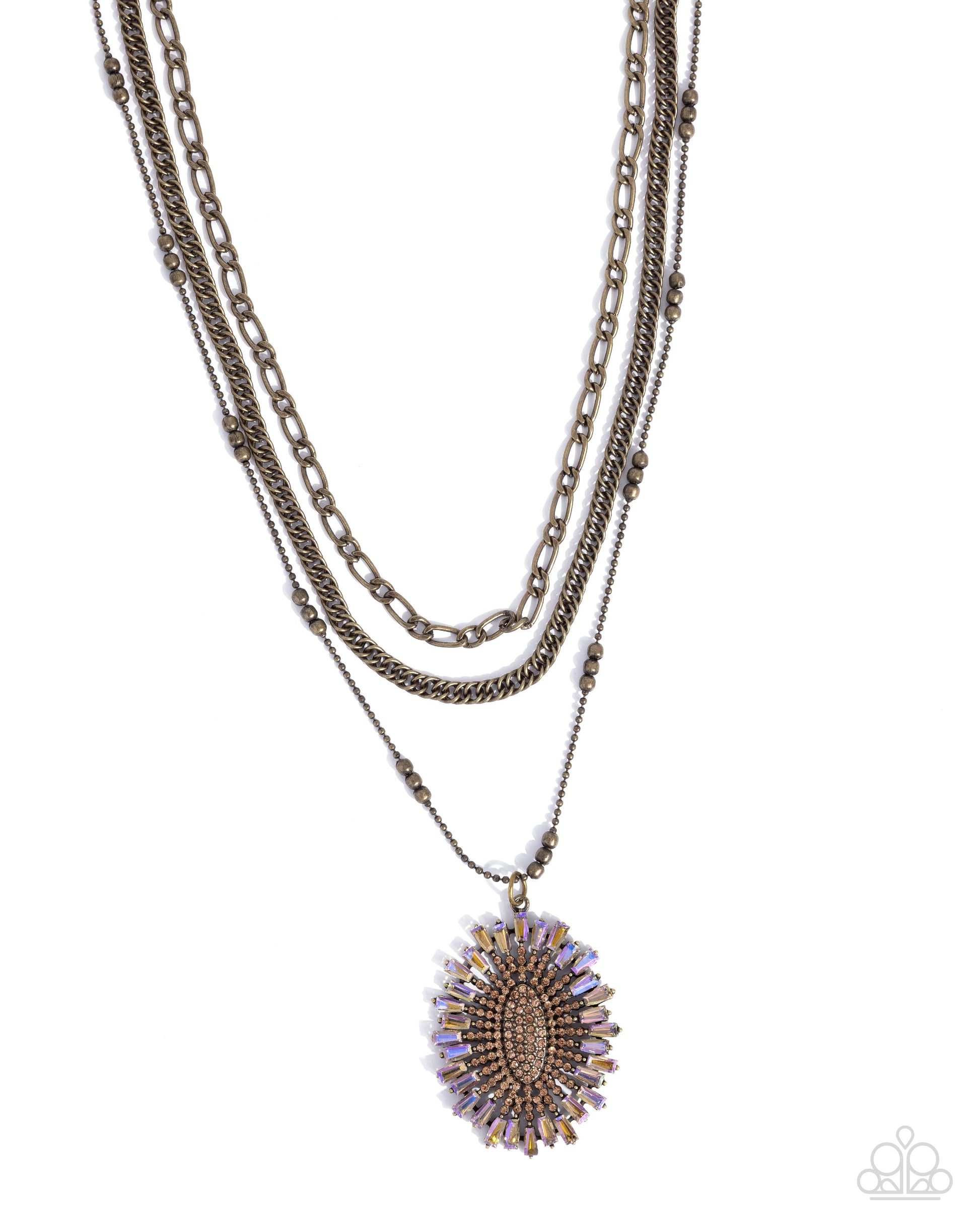 Fitting In - brass - Paparazzi necklace