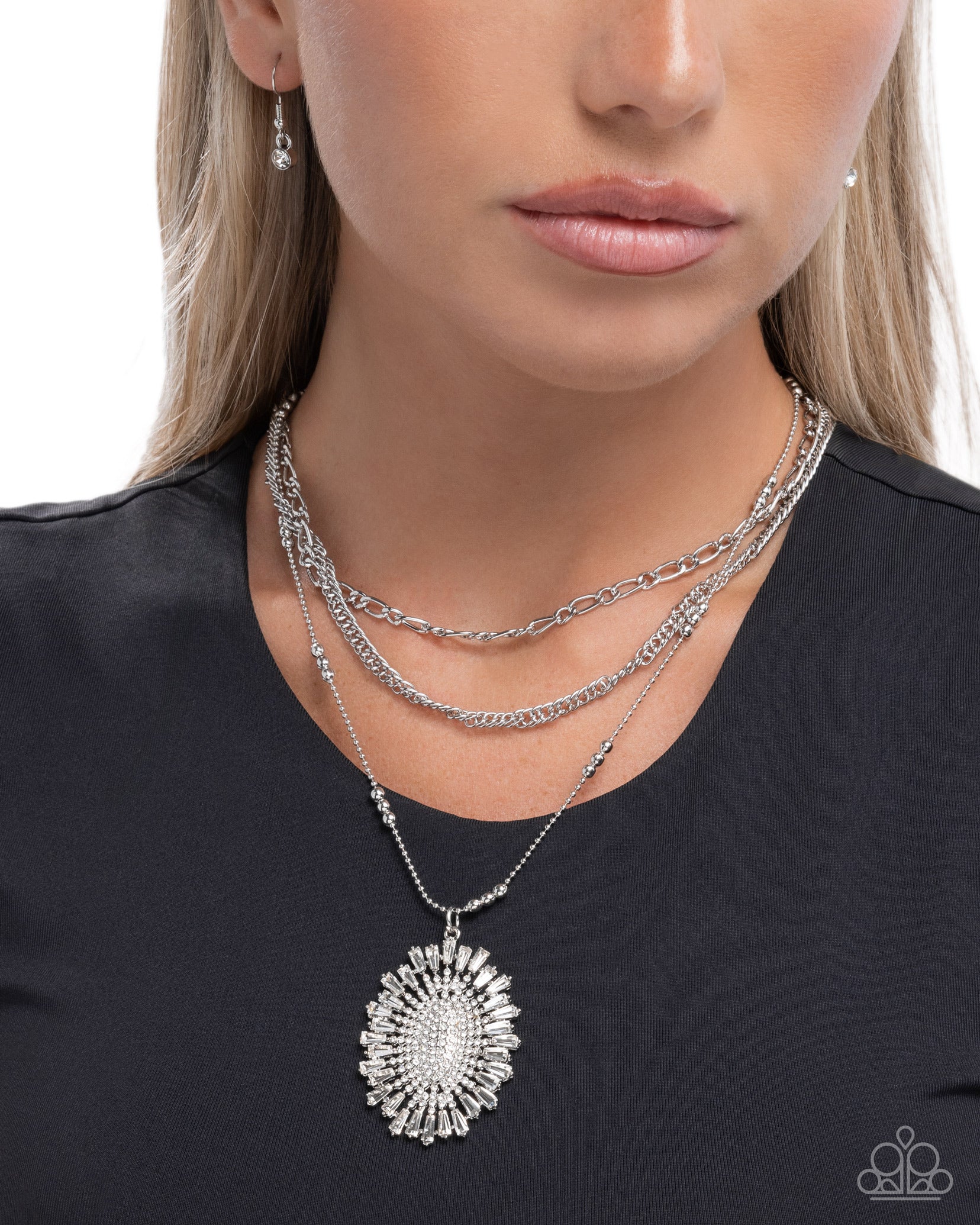 Fitting In - white - Paparazzi necklace