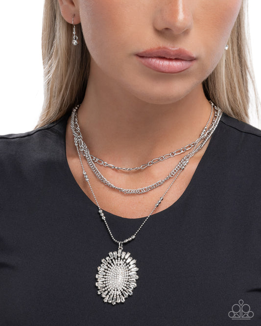 Fitting In - white - Paparazzi necklace