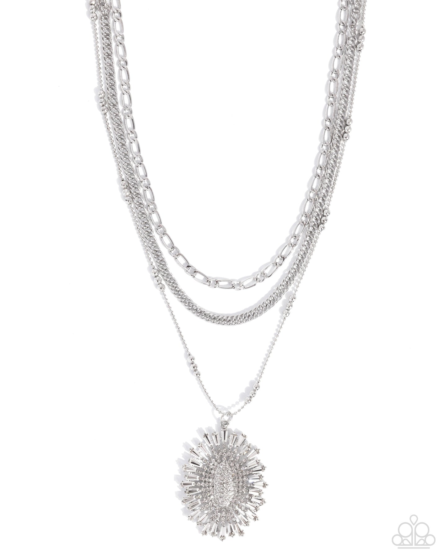 Fitting In - white - Paparazzi necklace