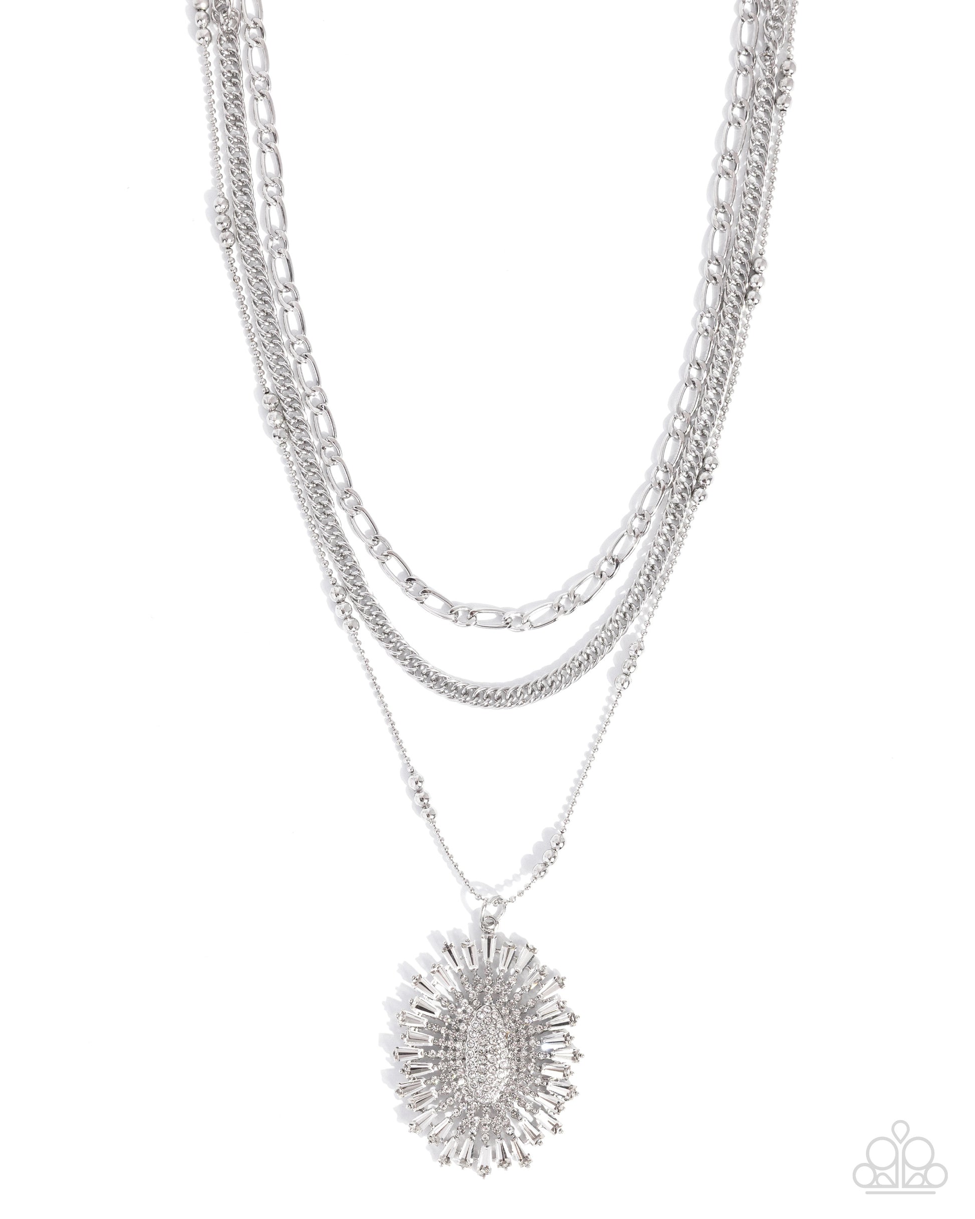 Fitting In - white - Paparazzi necklace