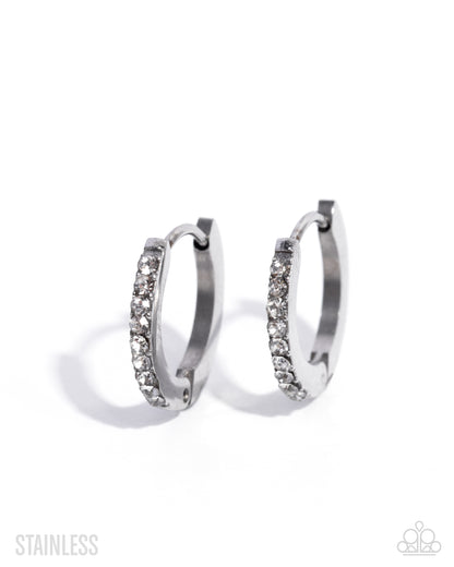 Fixed Flair - white - Paparazzi earrings