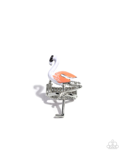 Flamingo Fantasy - white - Paparazzi ring