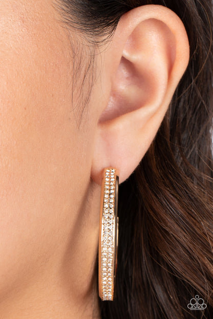 Flash Freeze - gold - Paparazzi earrings