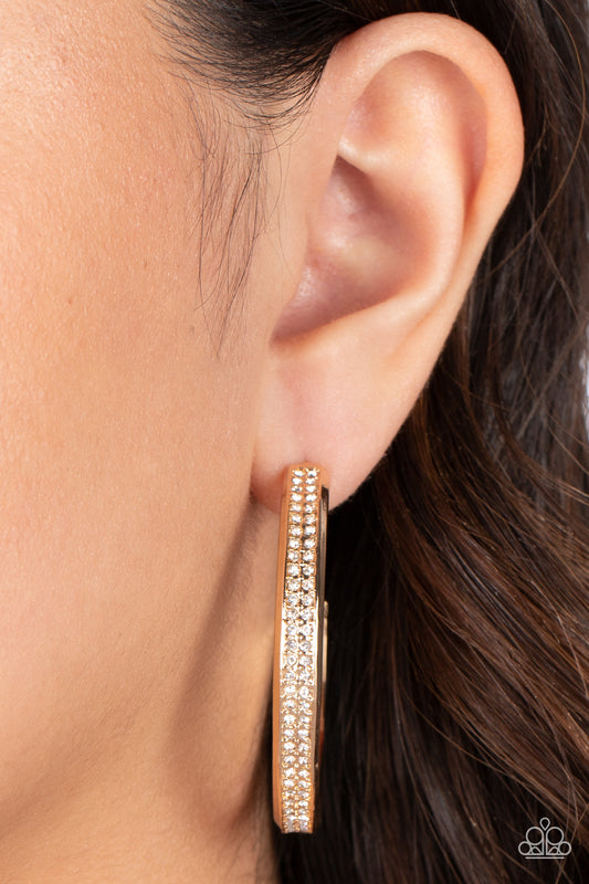 Flash Freeze - gold - Paparazzi earrings