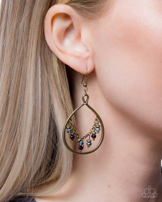 Flashback Fringe - multi - Paparazzi earrings