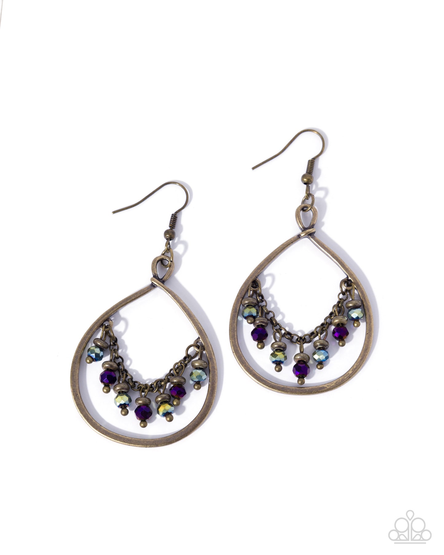 Flashback Fringe - multi - Paparazzi earrings