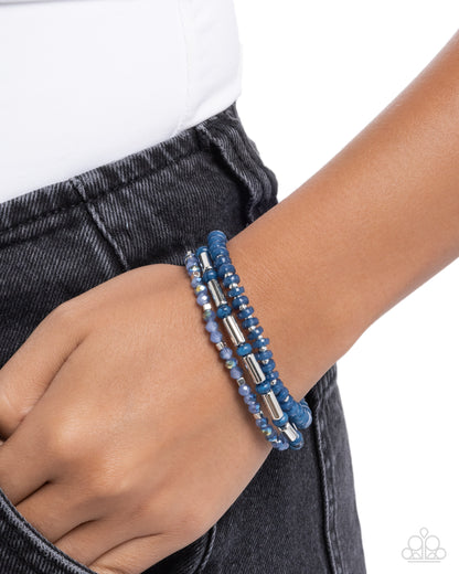 Flash of Fashion - blue - Paparazzi bracelet