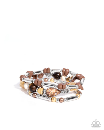 Flashy Fiction - brown - Paparazzi bracelet