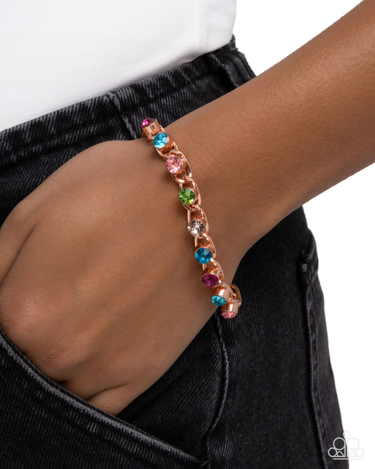 Flashy Finesse - copper - Paparazzi bracelet