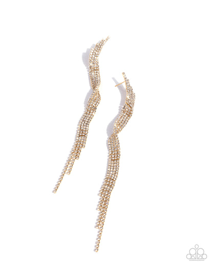 Flashy Following - gold - Paparazzi earrings