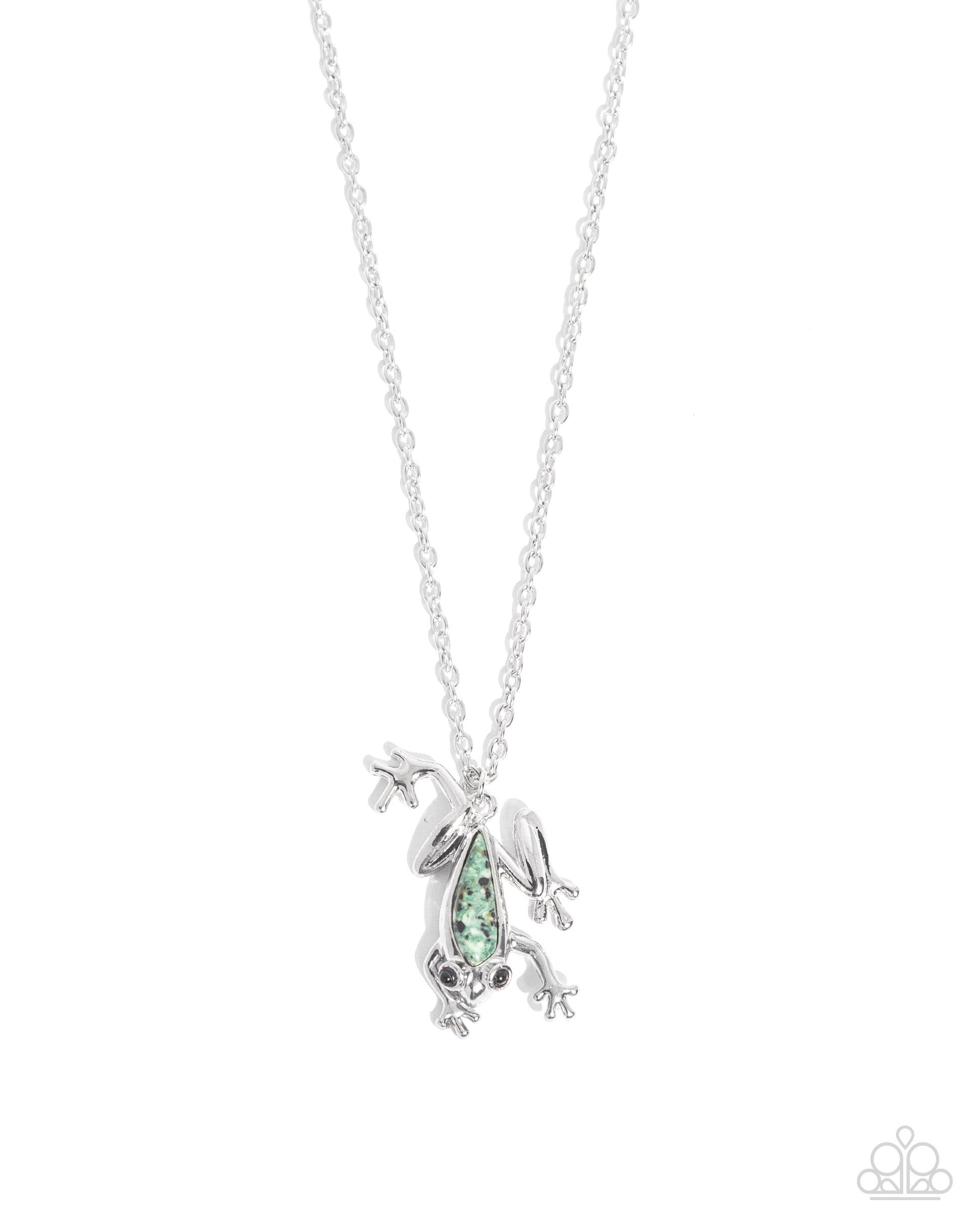 Flashy Tree Frog - green - Paparazzi necklace