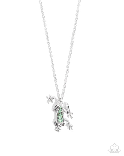 Flashy Tree Frog - green - Paparazzi necklace