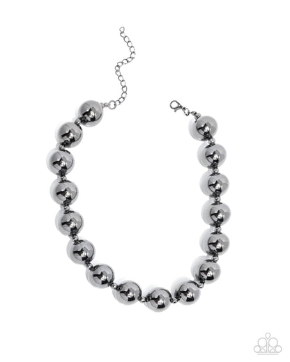 Flattery Will Get You Everywhere - black - Paparazzi necklace