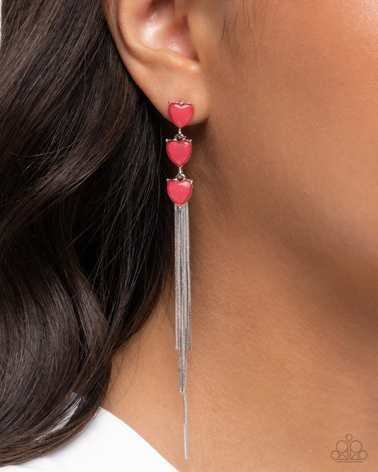 Flawless Favor - pink - Paparazzi earrings