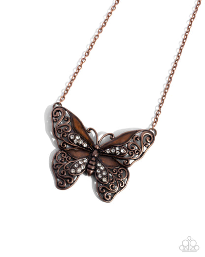 Flawless Flight - copper - Paparazzi necklace