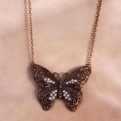 Flawless Flight - copper - Paparazzi necklace