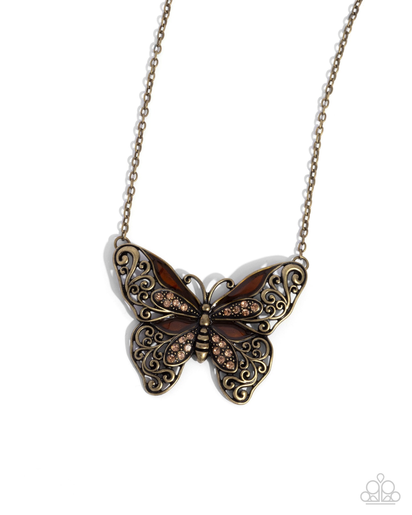 Flawless Flight - brass - Paparazzi necklace