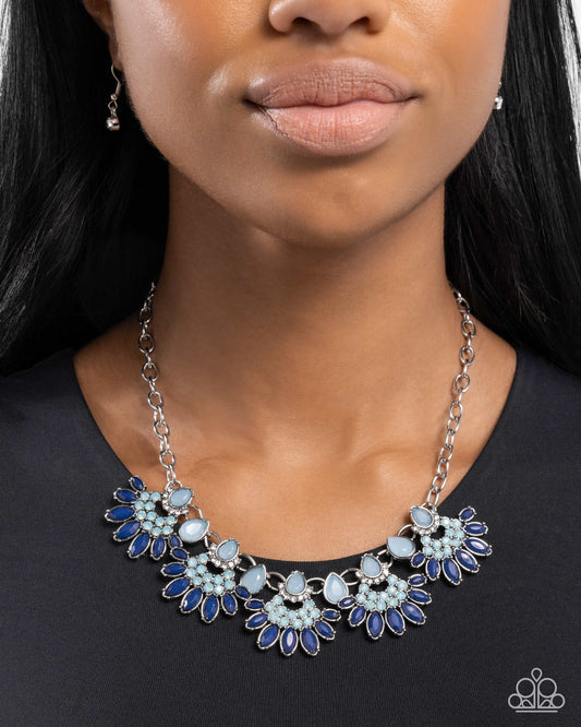 Flawless Fringe - blue - Paparazzi necklace