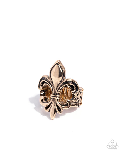 Fleur de Lis - gold - Paparazzi ring