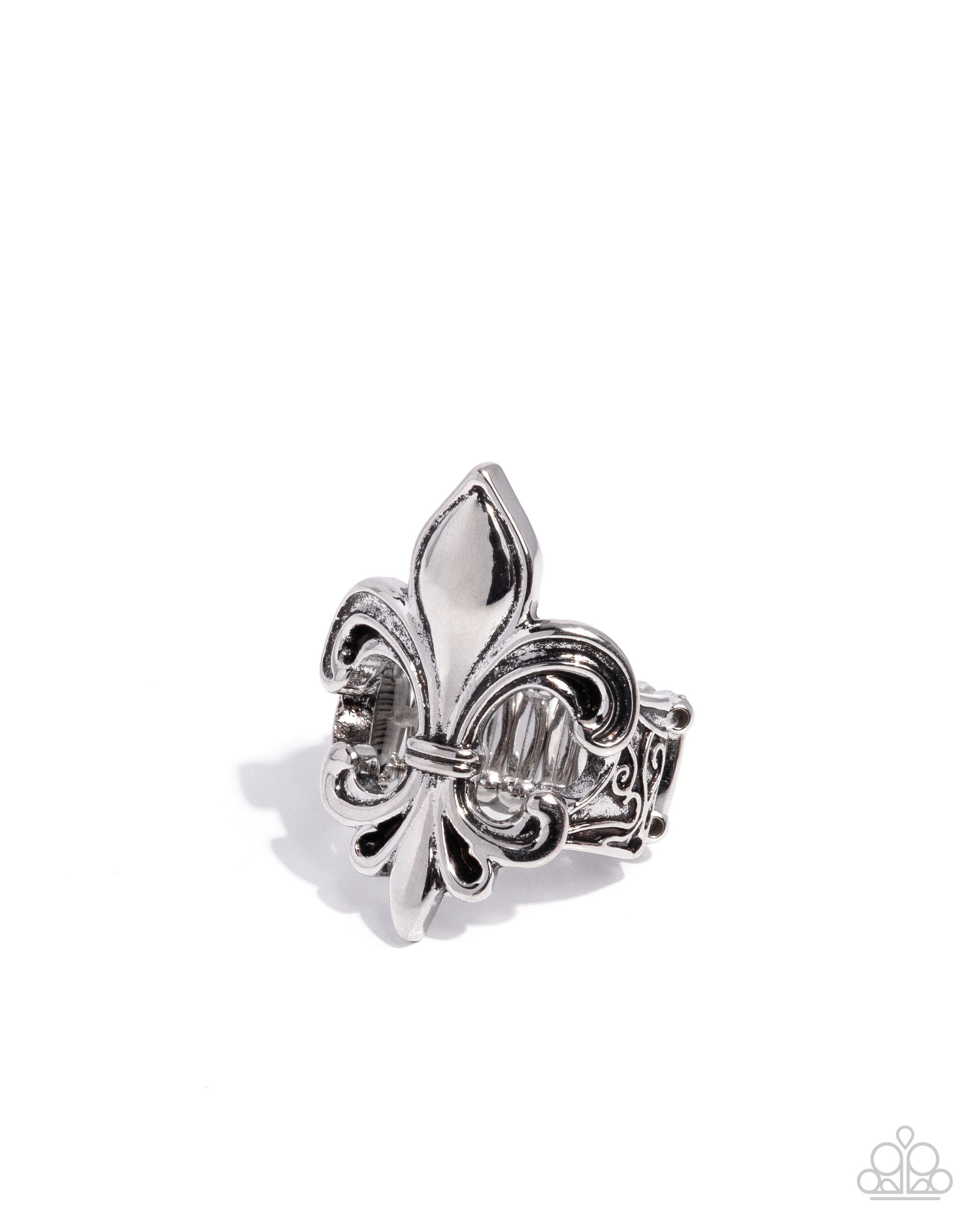 Fleur de Lis - silver - Paparazzi ring
