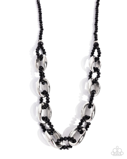 Flickering Fact - black - Paparazzi necklace