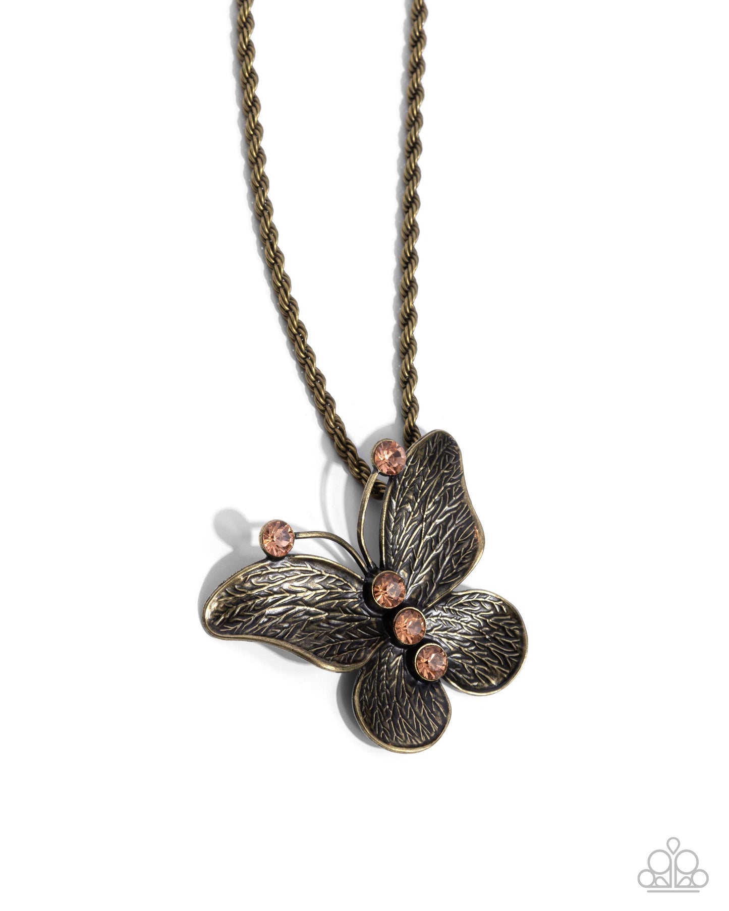 Flight Test - brass - Paparazzi necklace