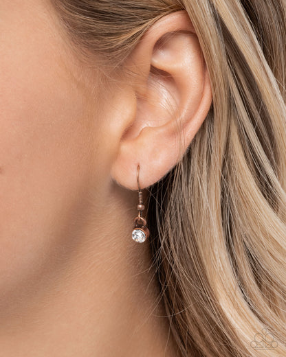 Flight Test - copper - Paparazzi necklace