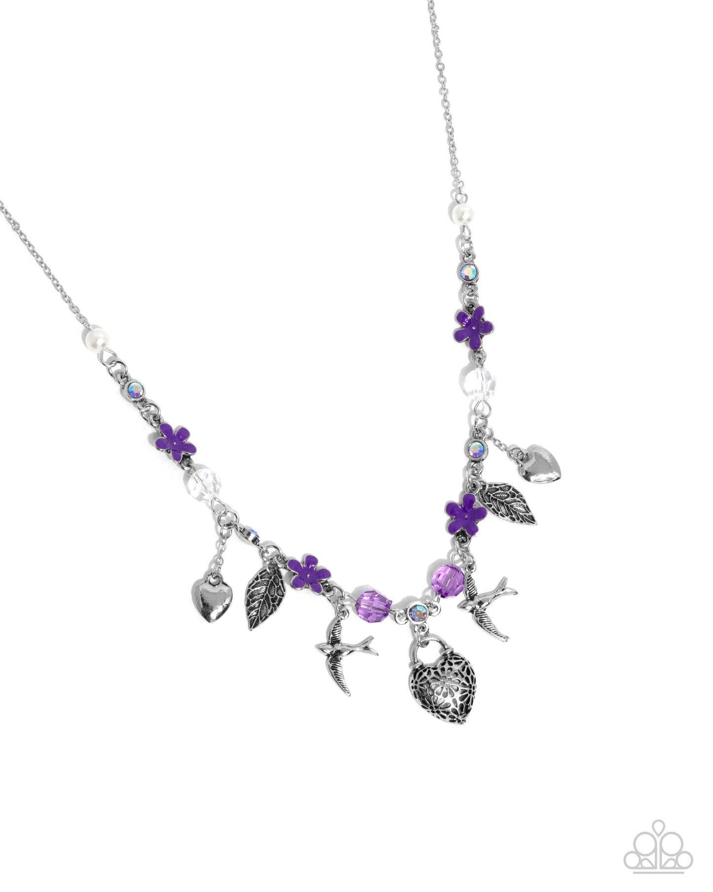 Flight of the Sparrow - purple - Paparazzi necklace