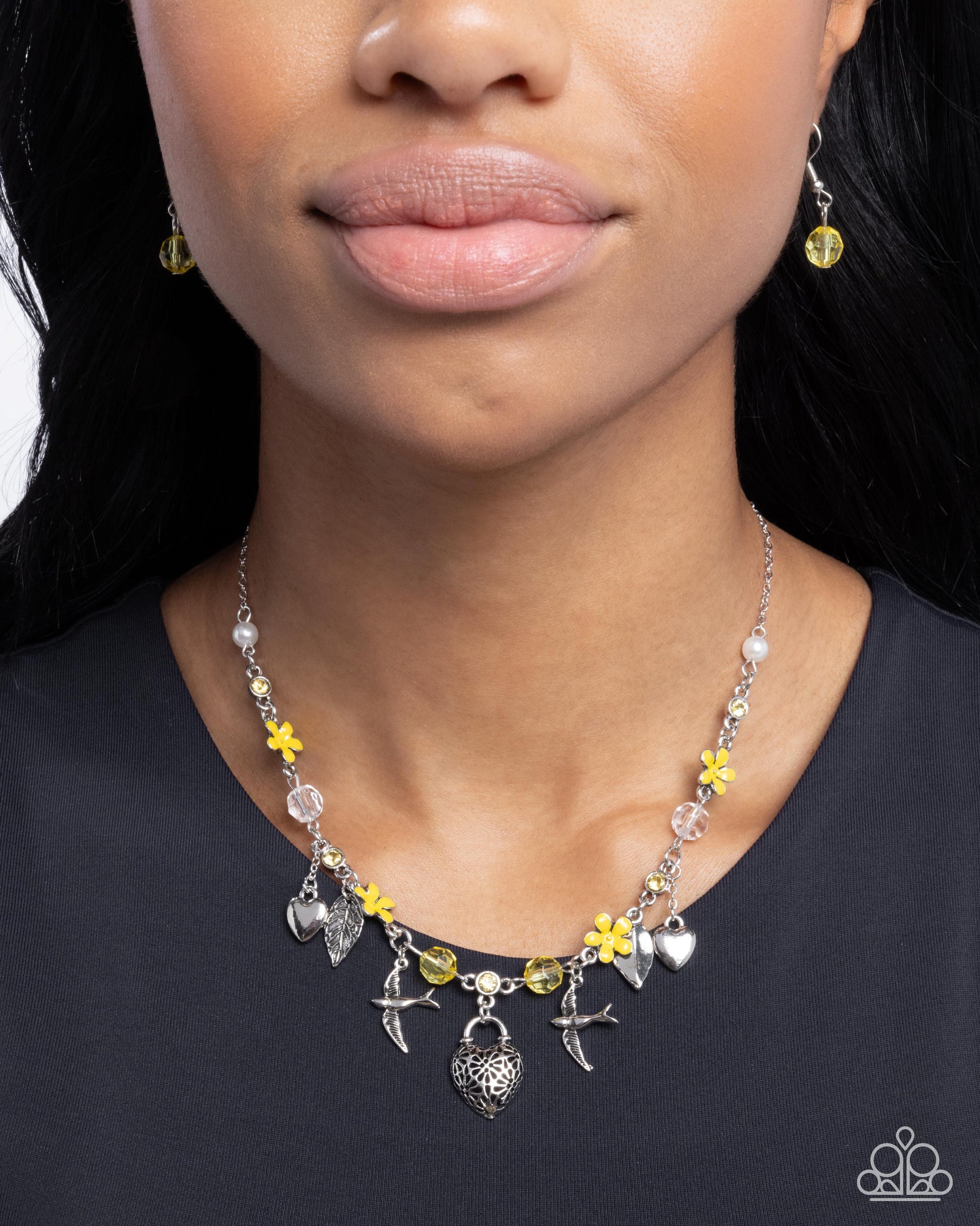 Flight of the Sparrow - yellow - Paparazzi necklace