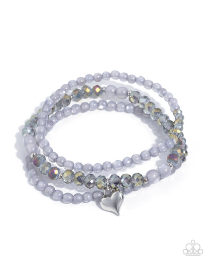 Flirtatious Facets - silver - Paparazzi bracelet