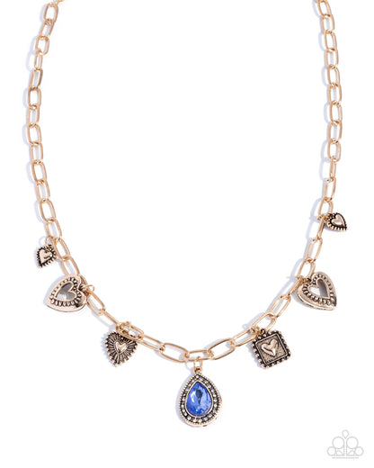 Flirtatious Framing - blue - Paparazzi necklace