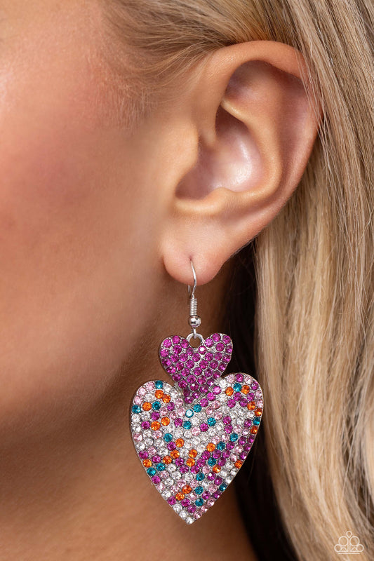 Flirting Flourish - pink - Paparazzi earrings