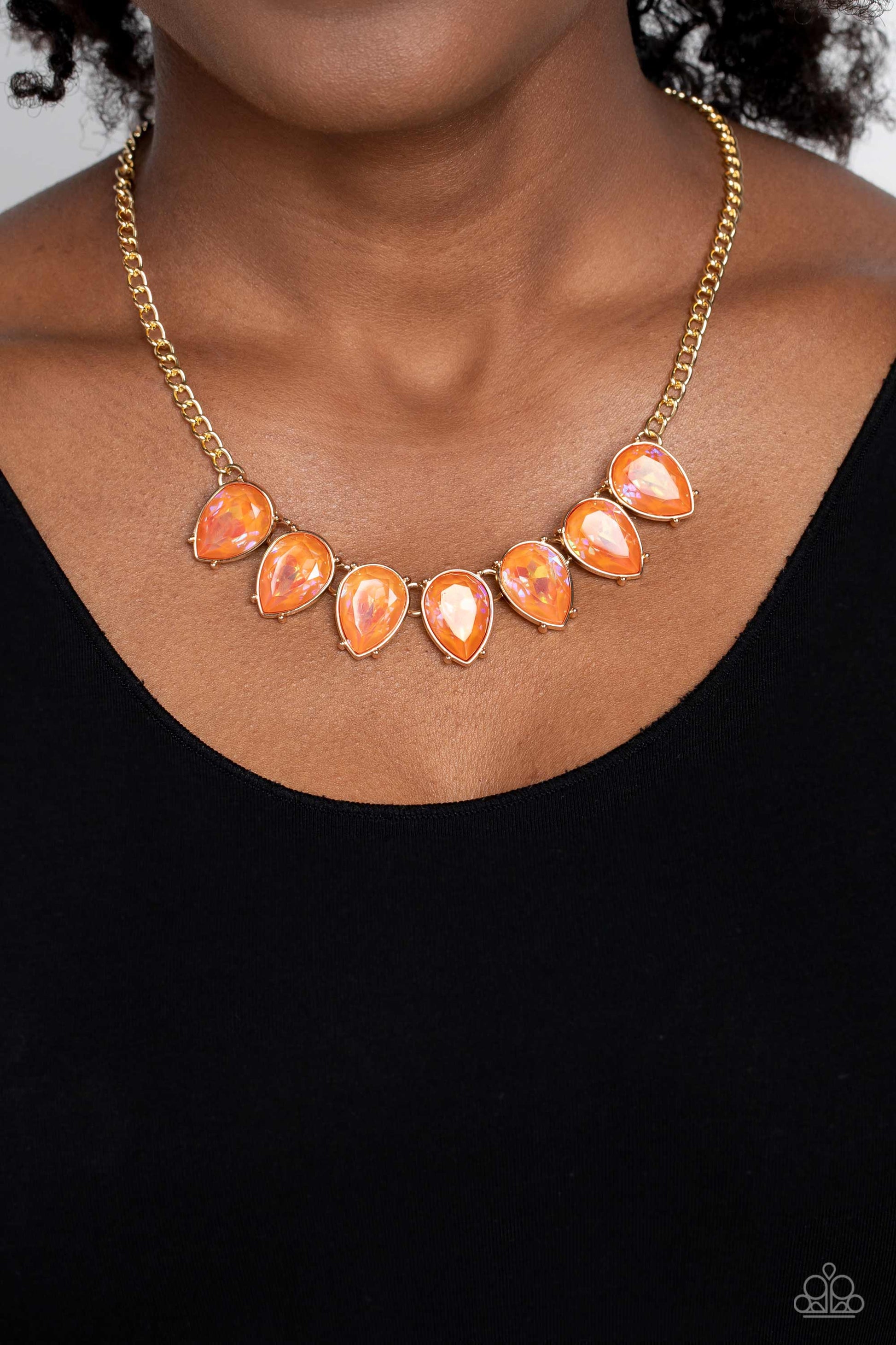 Flirty Dancing - orange - Paparazzi necklace