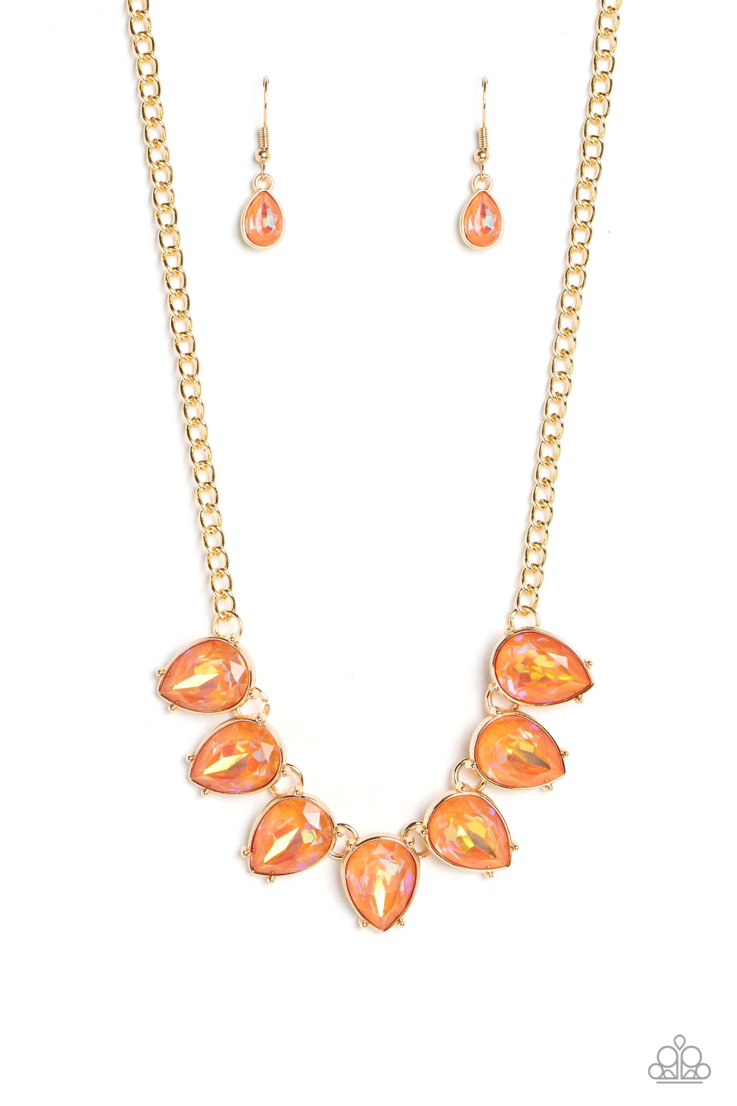 Flirty Dancing - orange - Paparazzi necklace