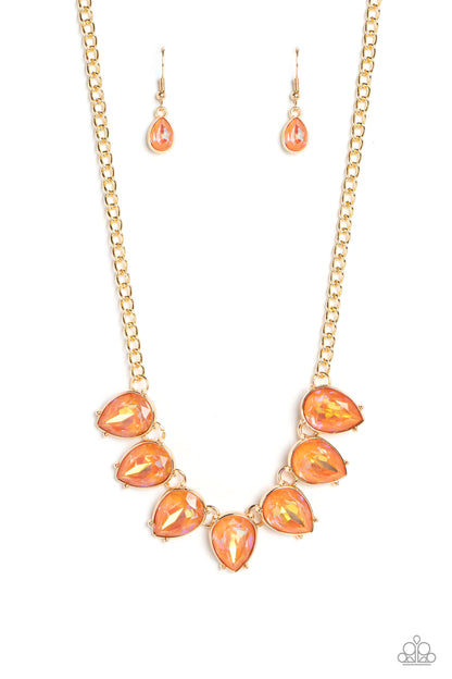 Flirty Dancing - orange - Paparazzi necklace