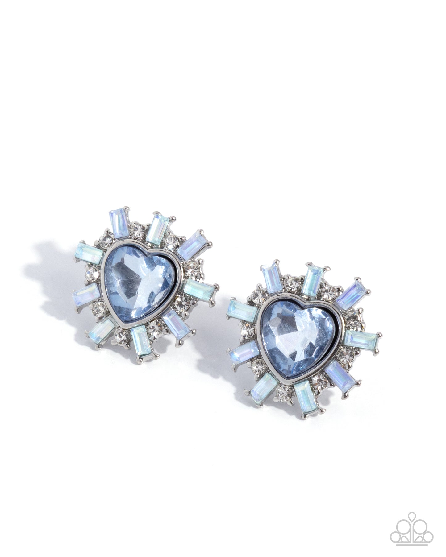 Flirty Feature - blue - Paparazzi earrings
