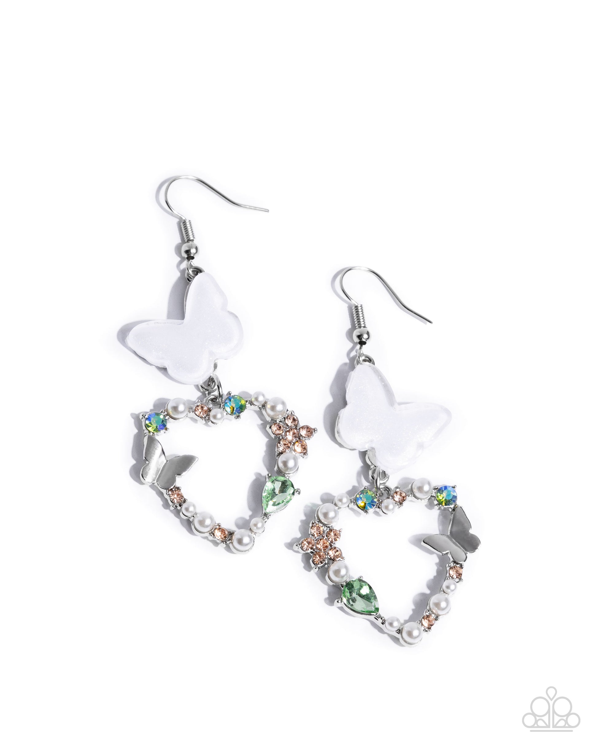 Flirty Flight - green - Paparazzi earrings