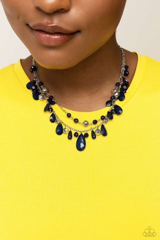 Flirty Flood - blue - Paparazzi necklace