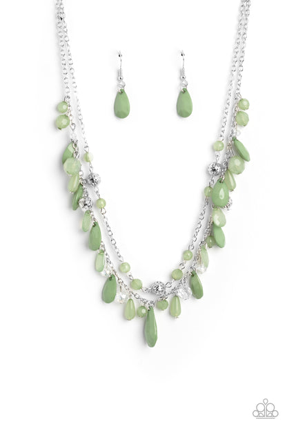 Flirty Flood - green - Paparazzi necklace