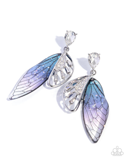 Floating Facade - purple - Paparazzi earrings