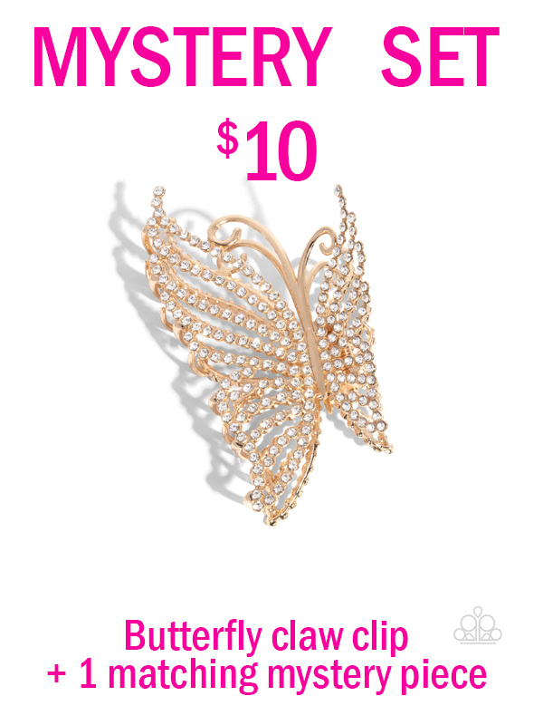 Floating Fanfare Mystery Set - gold - Paparazzi complete set