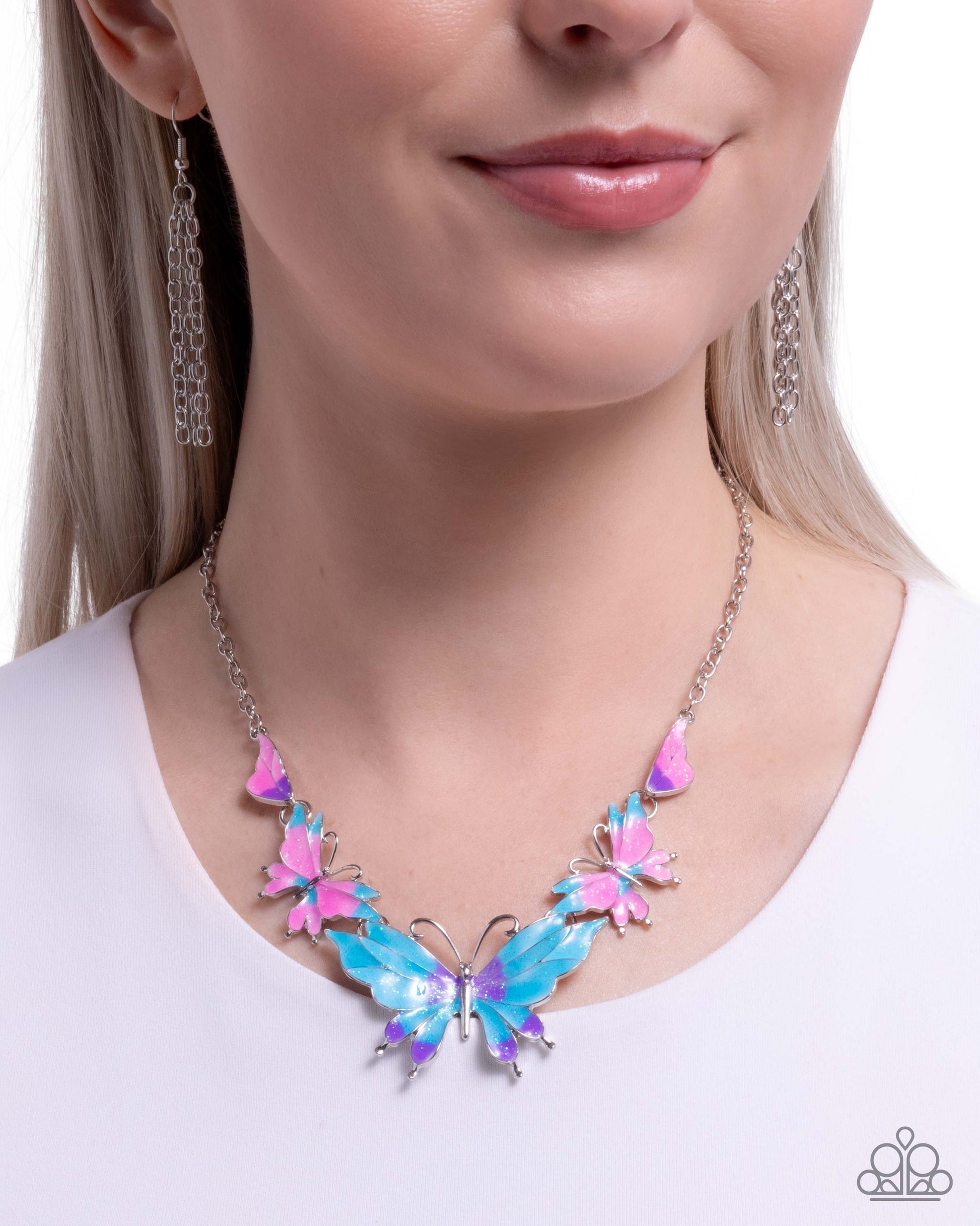 Floating Feature - multi - Paparazzi necklace
