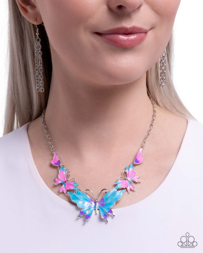 Floating Feature - multi - Paparazzi necklace