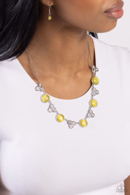 Floral Crowned - yellow - Paparazzi necklace