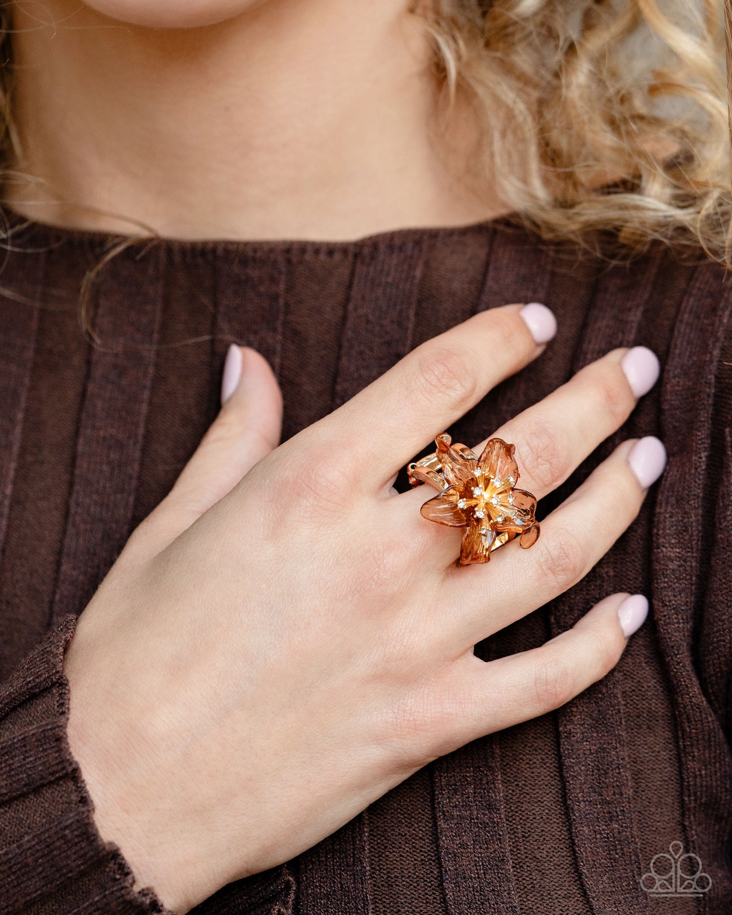 Floral Fable - brown - Paparazzi ring